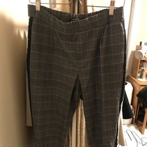 Zara Side Stripe Plaid Pants